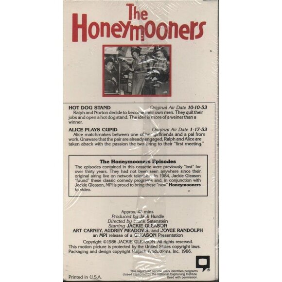 The Honeymooners Hidden Episodes Volume 15 1986 VHS New Sealed - Picture 2 of 9